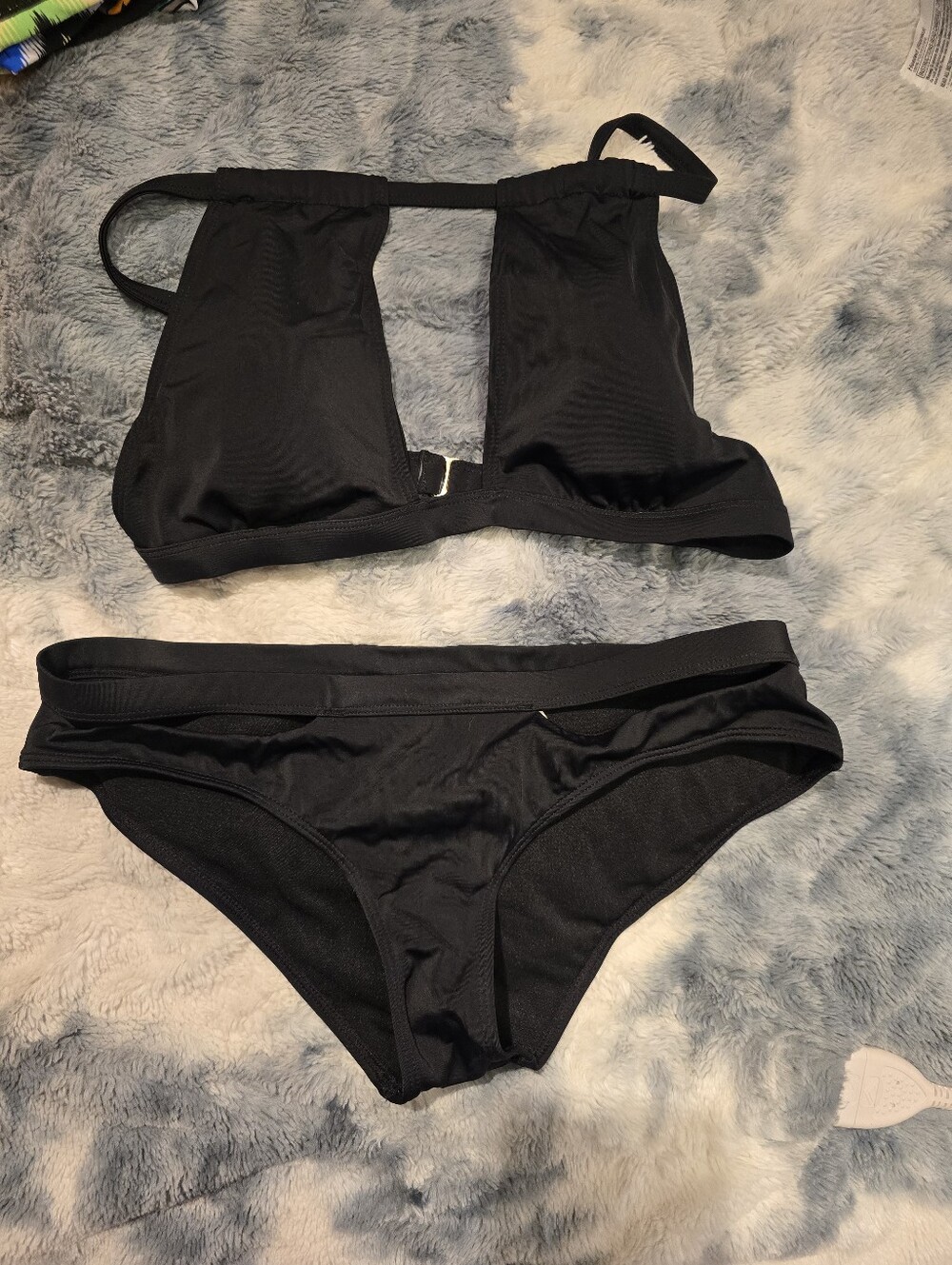 Adore Me Black Two-Piece Bralette & Bikini Set